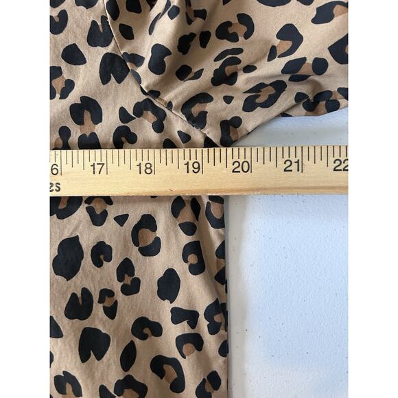 J.Crew Leopard High-Low Popover Tunic Top Women's XS Classic Preppy Cotton AT390 - Picture 8 of 9